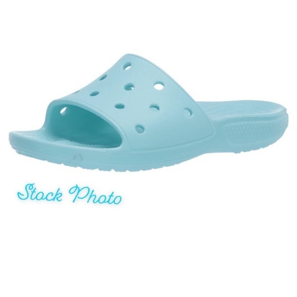 Crocs Unisex Classic Slide Open Toe Sandals Size W 8 M 6‎ Jibbetz Included